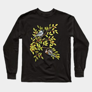 Cute, happy little Chickadees Long Sleeve T-Shirt